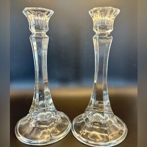 NWT Vintage Indiana Glass 2pc Candle Holders With original box